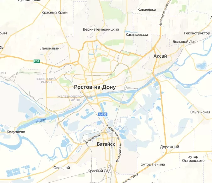 Карта Ростова-на-Дону